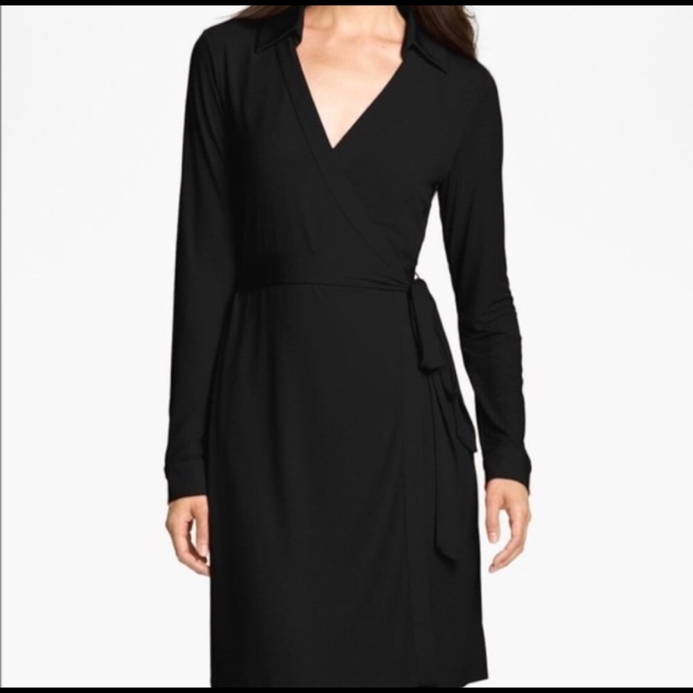 Black wrap dress